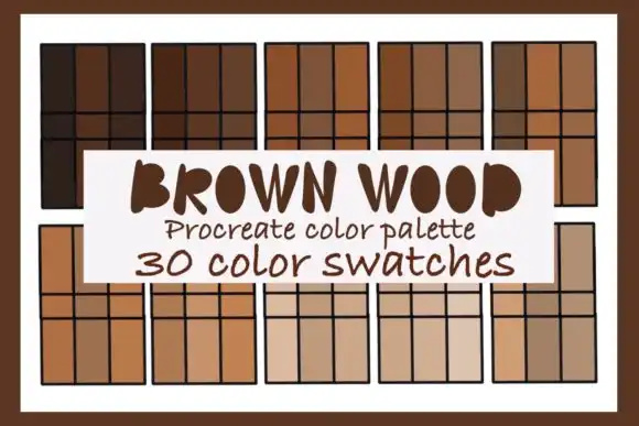 Procreate Color Palette Brown Wood
