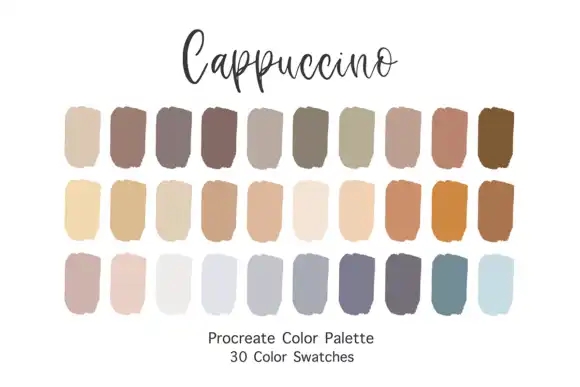 Procreate Color Palette Cappuccino 3 procreate color palette cappuccino graphics 7962399 1 1 580x387 51691