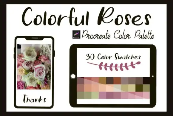 Procreate Color Palette Colorful Roses