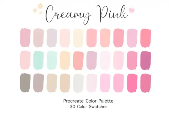 Procreate Color Palette Creamy Pink 3 procreate color palette creamy pink graphics 7752666 1 1 580x387 51668
