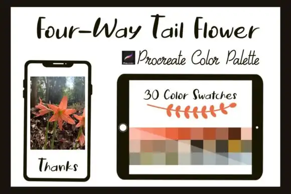 Procreate Color Palette Four-Way Tail