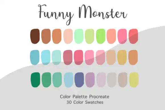 Procreate Color Palette Funny Monster 3 procreate color palette funny monster graphics 7414353 2 580x387 51674