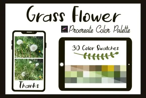 Procreate Color Palette Grass Flower
