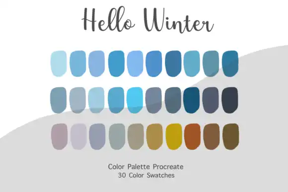 Procreate Color Palette Hello Winter 3 procreate color palette hello winter graphics 7414339 2 580x387 51684