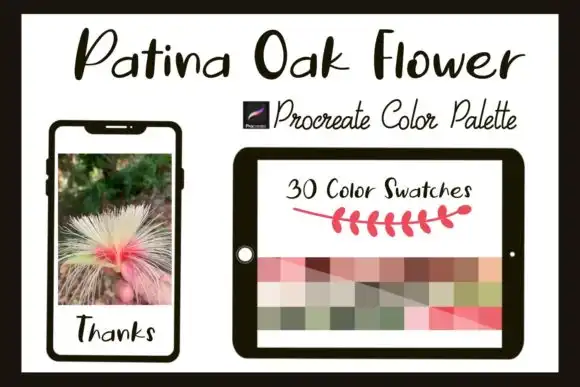 Procreate Color Palette PatinaOak Flower
