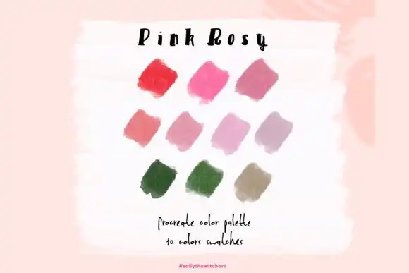 Procreate Color Palette Pink Rosy