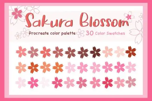 Procreate Color Palette Sakura Blossom