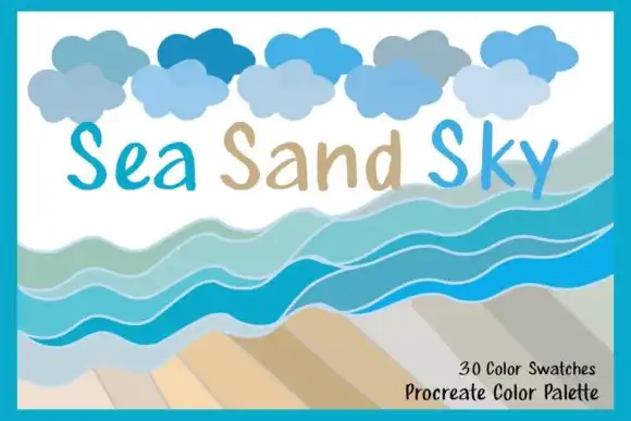 Procreate Color Palette Sea Sand Sky