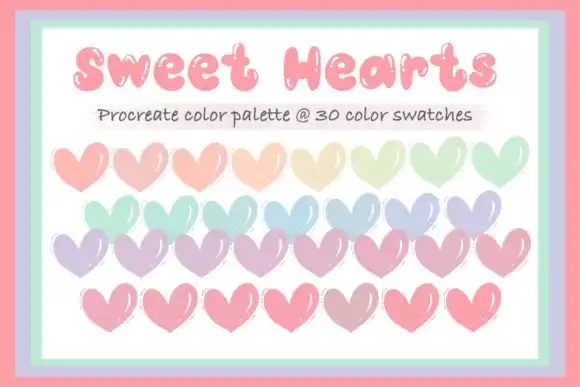 Procreate Color Palette Sweet Hearts