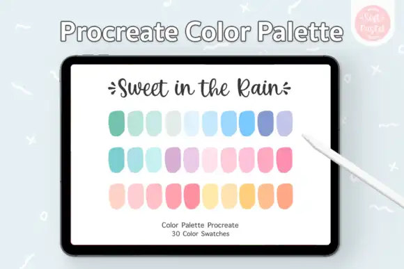 Procreate Color Palette Sweet in Rain