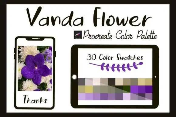 Procreate Color Palette Vanda Flower