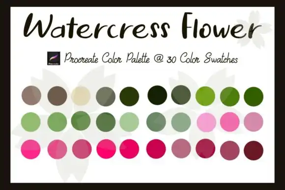 Procreate Color Palette Watercress Flowe 6 procreate color palette watercress flowe 2 56386