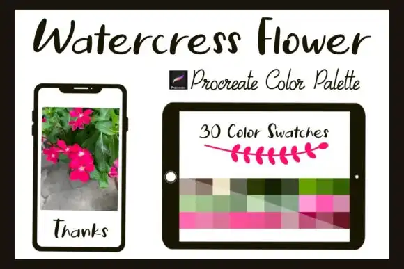 Procreate Color Palette Watercress Flower