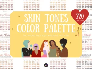 procreate diverse skin tones palette mega bundle bundles 28056268 1 49079