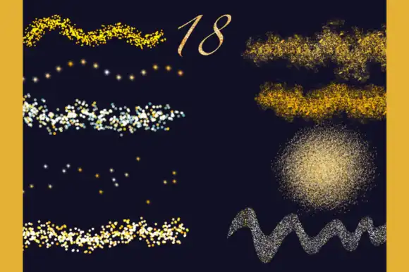 Procreate Glitter Brush Set Gold 4 procreate glitter brush set gold graphics 25250039 3 580x387 50450