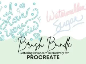 procreate lettering brush bundle graphics 8886611 2 580x387 52328