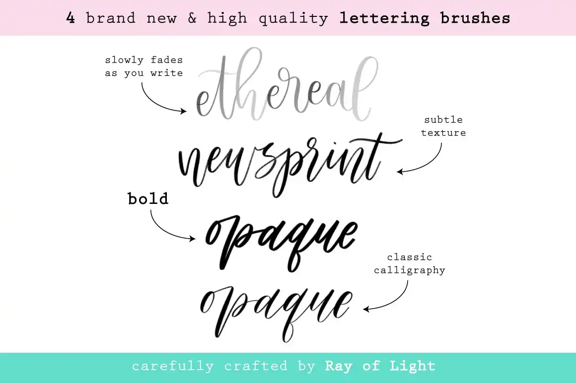 Procreate Lettering Brushes Set 2 5 procreate lettering brushes set 2 (3) 50508