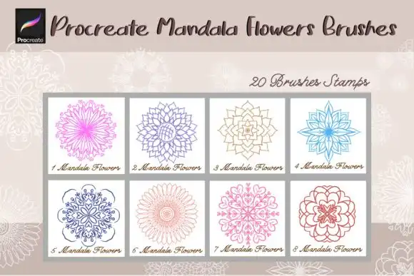 Procreate Mandala Flowers Brushes 5 procreate mandala flowers brushes 4 57353