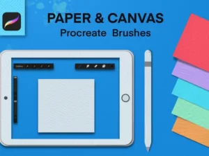procreate paper & canvas brushes (4) 60236