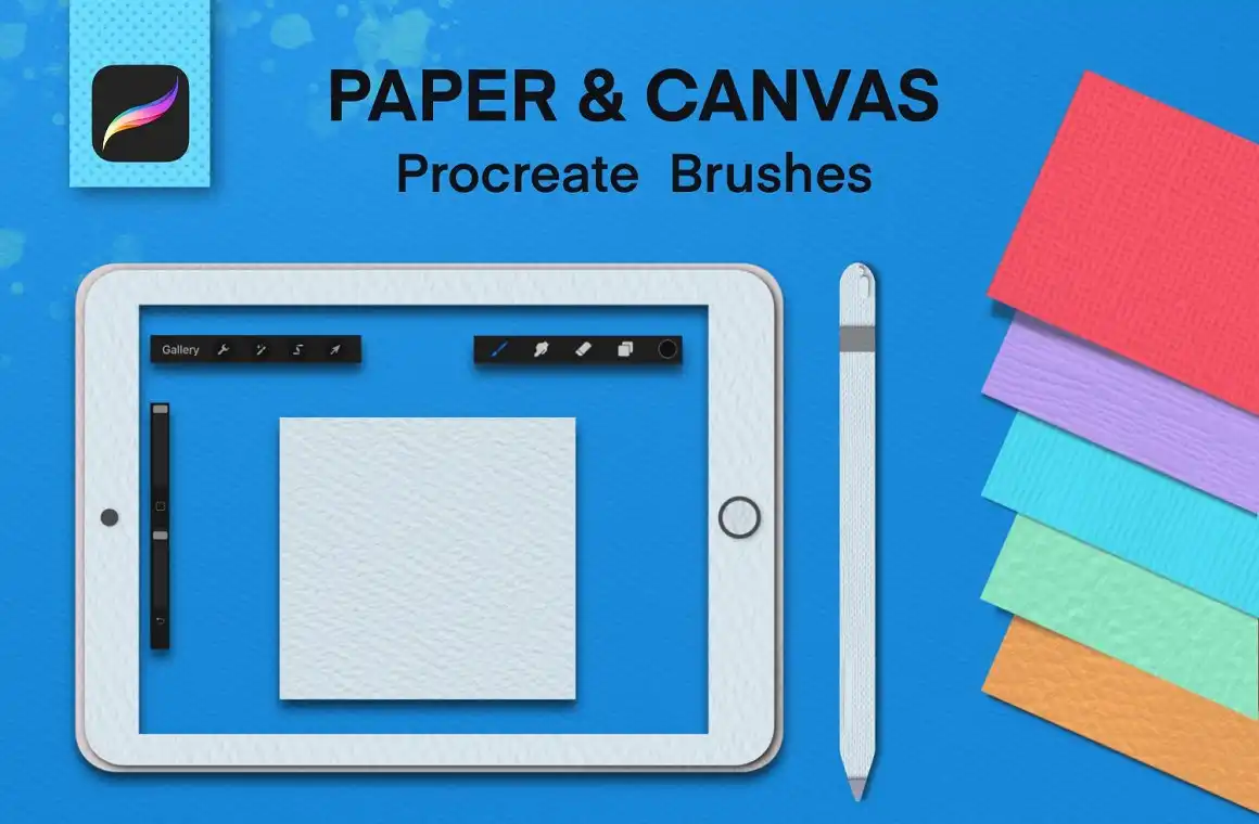 Procreate Paper &amp; Canvas Brushes