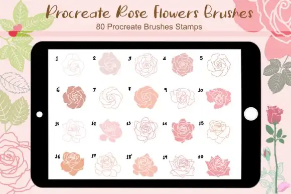 Procreate Rose Flowers Brushes 19 procreate rose flowers brushes graphics 29284519 6 580x387 56725