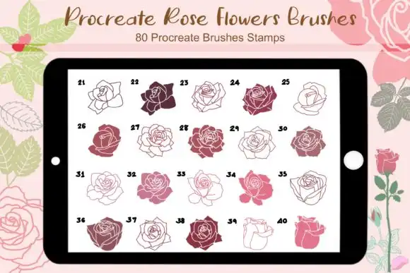 Procreate Rose Flowers Brushes 3 procreate rose flowers brushes graphics 29284519 7 580x387 (1) 57247