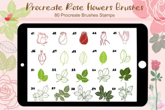 Procreate Rose Flowers Brushes 6 procreate rose flowers brushes graphics 29284519 8 580x387 57139