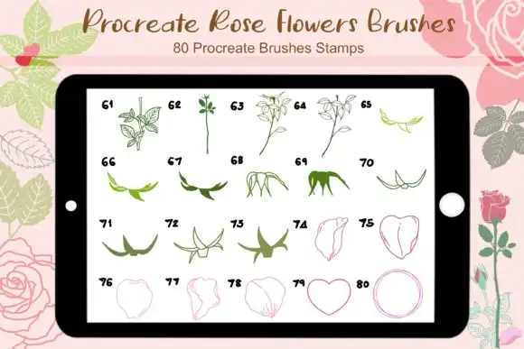 Procreate Rose Flowers Brushes 10 procreate rose flowers brushes graphics 29284519 9 580x387 (1) 56882