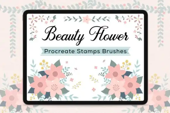 Procreate Stamp Brushes Beauty Flower