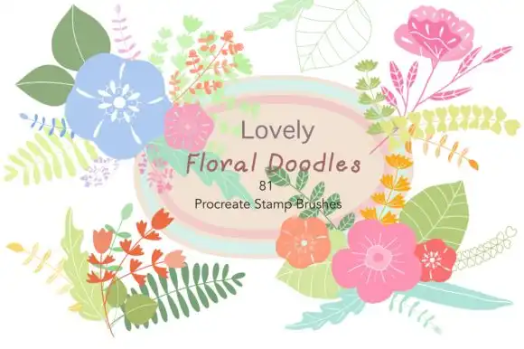 Procreate Stamp Brushes “Lovely Floral”