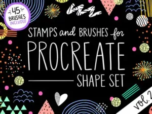 procreate stamp shapes set vol.2 48815