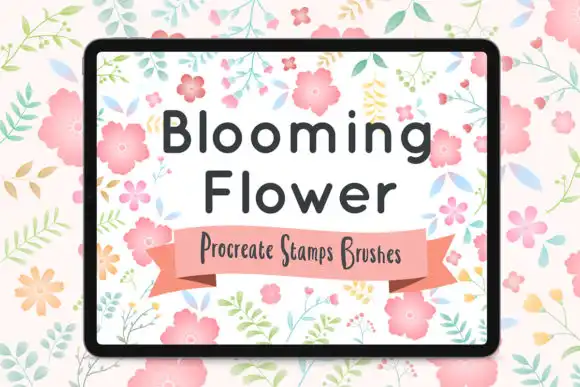 Procreate Stamps Brushes Blooming Flower