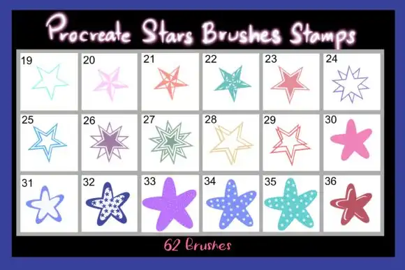 Procreate Stars Brushes Stamps 12 procreate stars brushes stamps 5 56739