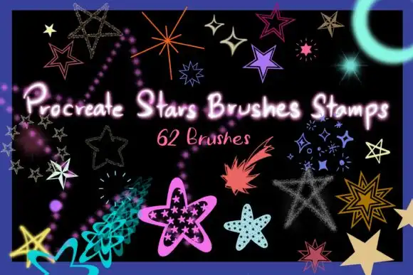 Procreate Stars Brushes Stamps 8 procreate stars brushes stamps 57329