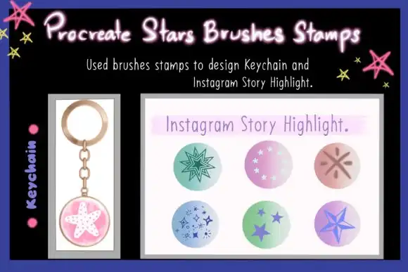 Procreate Stars Brushes Stamps 7 procreate stars brushes stamps graphics 18211355 2 580x387 57450