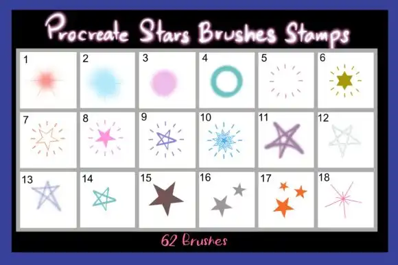 Procreate Stars Brushes Stamps 9 procreate stars brushes stamps graphics 18211355 4 580x387 57232