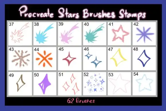 Procreate Stars Brushes Stamps 6 procreate stars brushes stamps graphics 18211355 6 580x387 57486