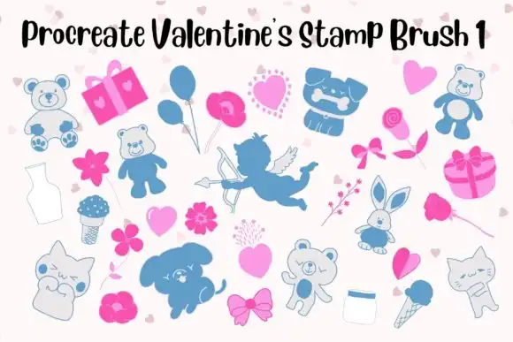 Procreate Valentine's Stamp Brush Set 1