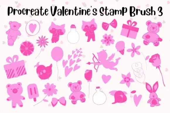 Procreate Valentine's Stamp Brush Set 3