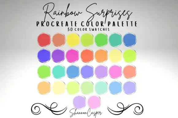 Rainbow Color Palette for Procreate