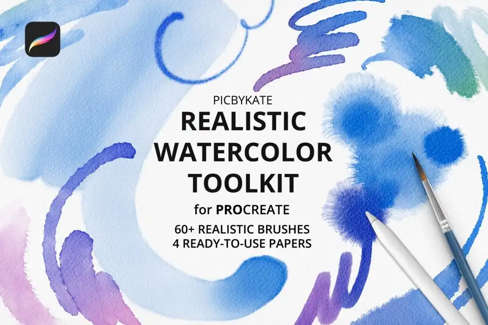 Realistic Watercolor Toolkit 12 realistic watercolor toolkit (2) 49073
