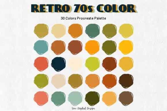 Retro 70s Procreate Color Palette