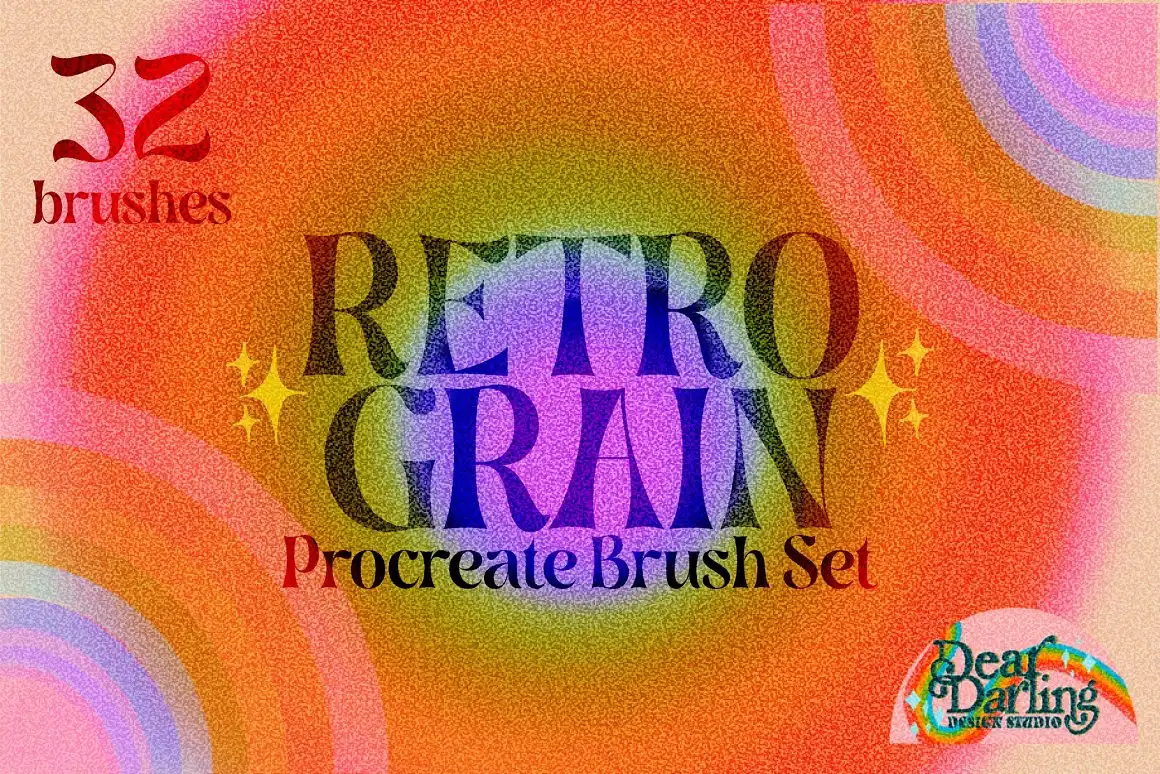 Retro Grain Procreate Brush Set