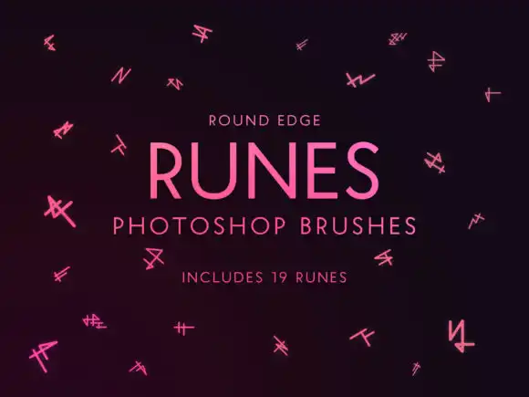 Round Edge Magical Rune PS Brushes