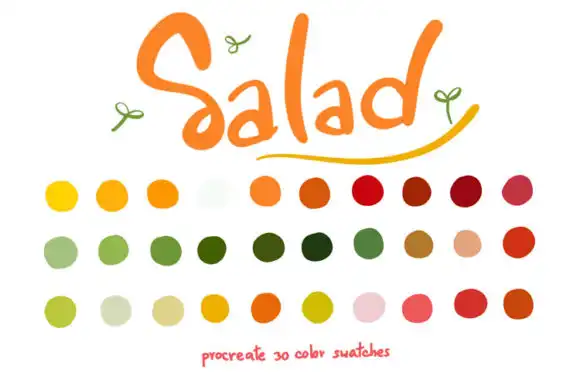 Salad Procreate Color Palettes