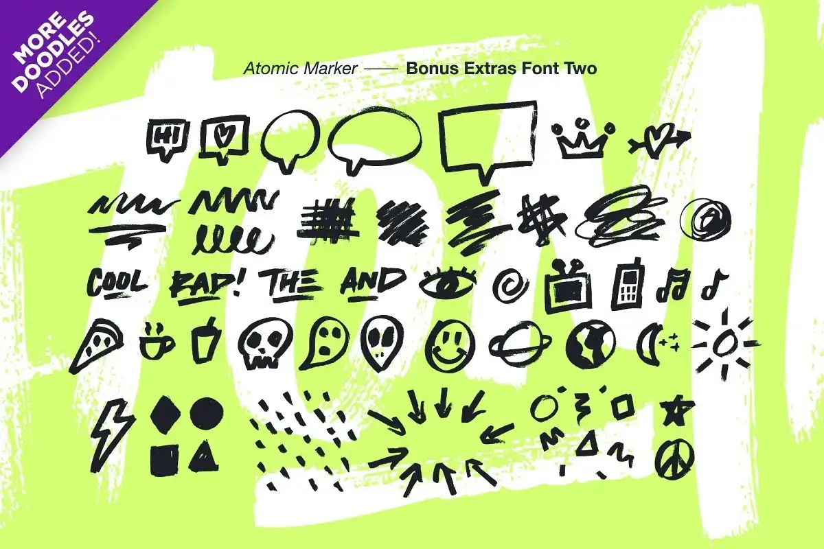 Set Sail Studios - ATOMIC Marker Font + Extras 4 set sail studios atomic marker font + extras (2) 54415