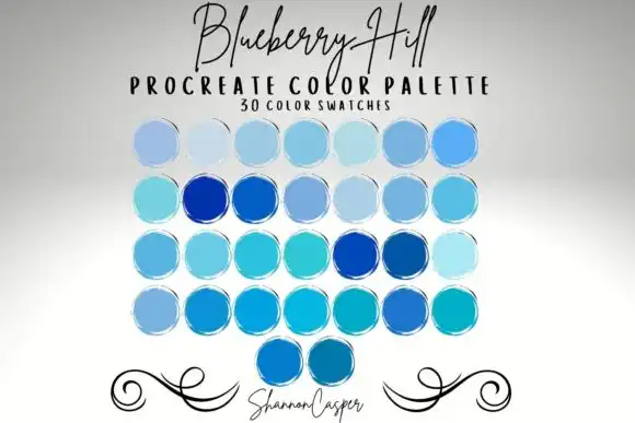 Shades of Blue Procreate Color