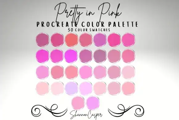 Shades of Pink Procreate Color Palette