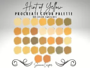shades of yellow procreate color palette graphics 7972542 1 1 580x387 52305