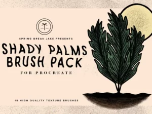 shady palm procreate texture brushes 54891